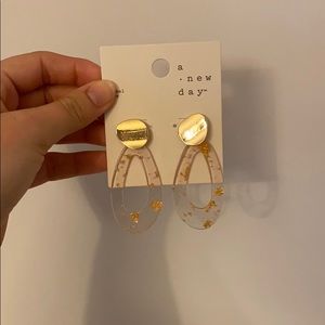 a new day gold speckled earings